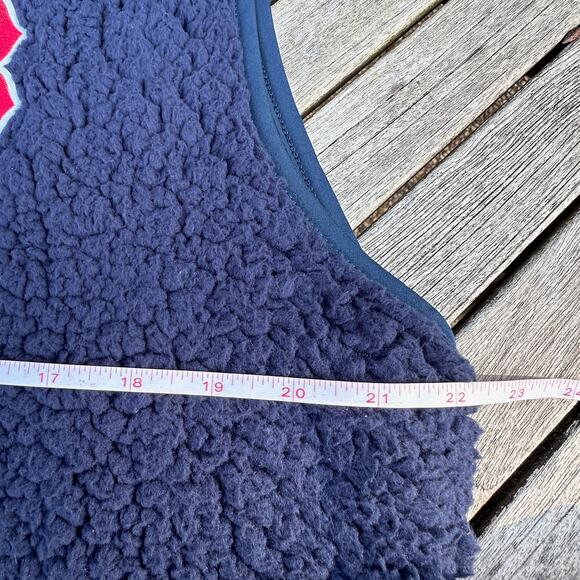 Antigua Womens Blue Boston Red Sox Sherpa Grace Full Zip Mock Neck Size 2XL Vest - Picture 7 of 11